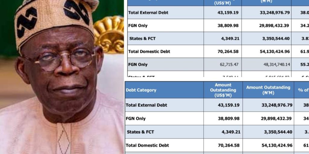 Nigeria’s debt grows by N55trn under Tinubu in less than two years