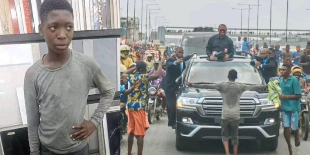 Boy who faced Peter Obi’s campaign convoy in viral photo now imprisoned in Kirikiri Prison.