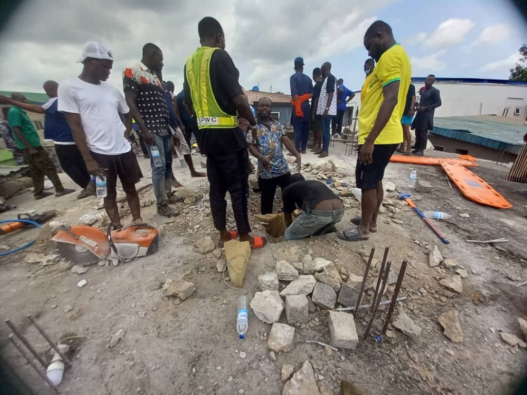 Updated: Restaurant workers and customers trapped after building collapses in Lagos