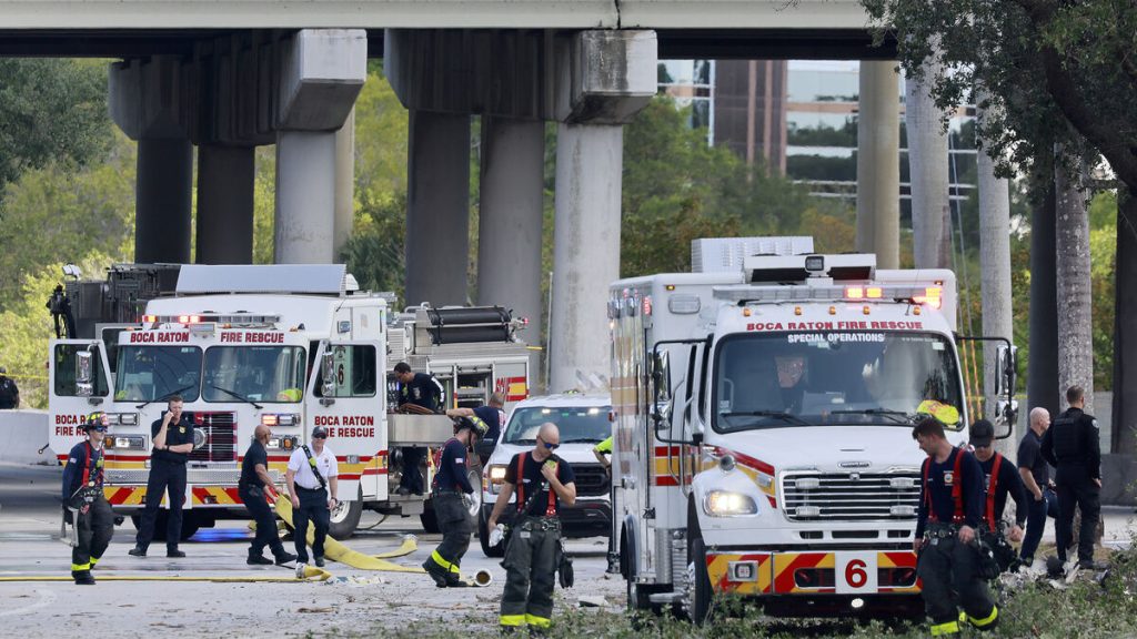 Light aircraft with three onboard crashes near major Florida highway