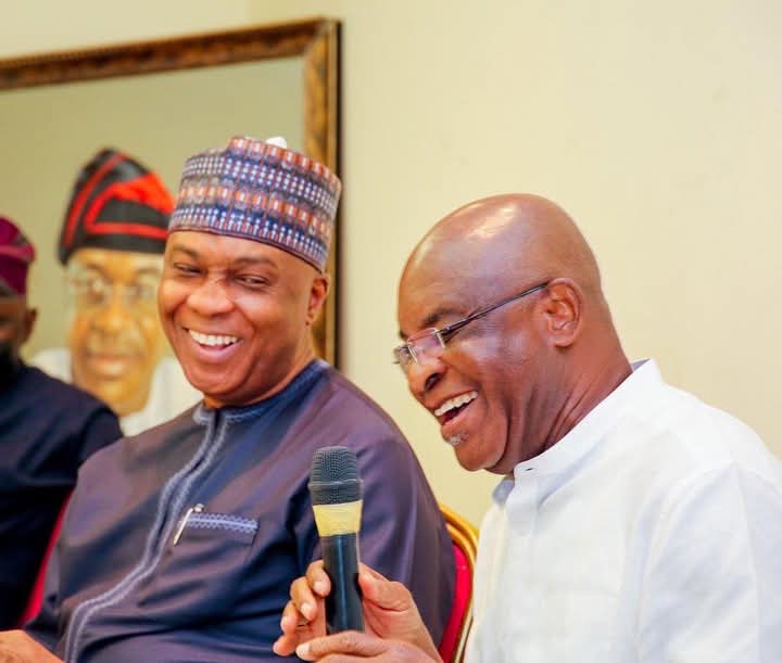 Saraki hails David Mark for setting benchmark in National Assembly leadership