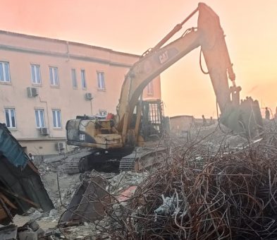 Man dies in car as three-storey building collapses in Lagos
