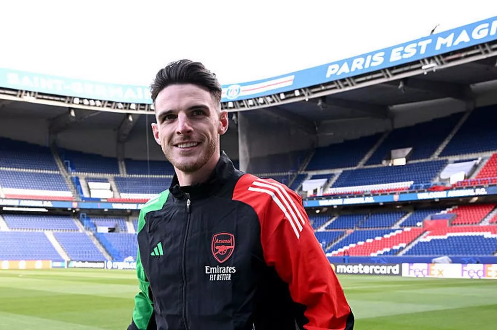 Declan Rice predicts Arsenal vs PSG and responds to Gunners criticism