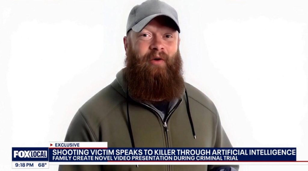 Man killed in road rage “speaks” in court via AI to forgive his killer