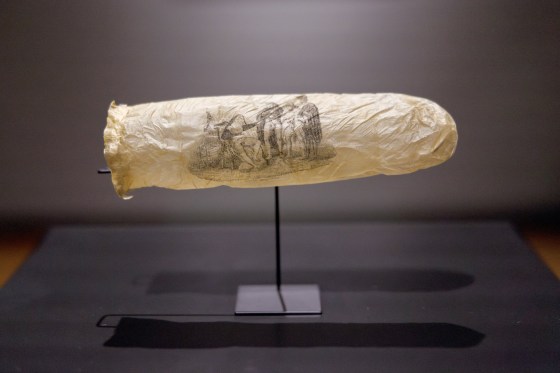 Historic 200-year-old condom with erotic illustrations featured in Amsterdam museum exhibit