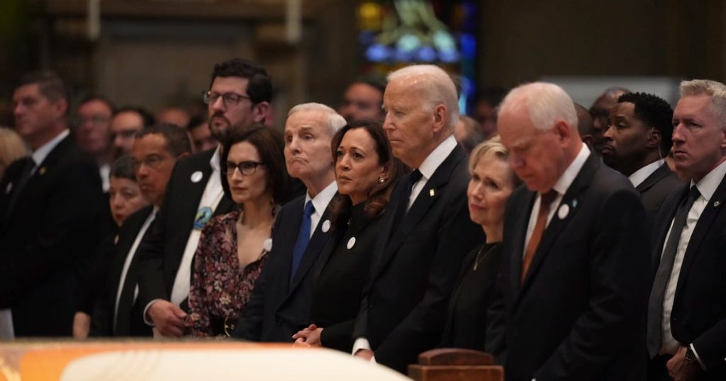 Biden, Harris, Walz attend funeral for slain Minnesota House Speaker Melissa Hortman