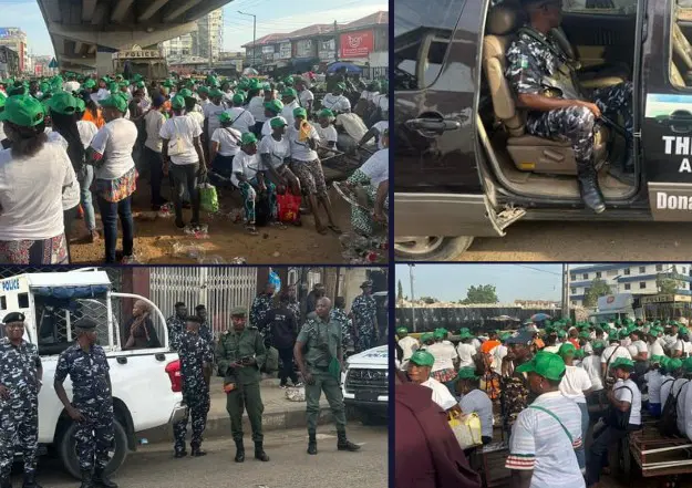 June 12: Tension builds in Lagos as protesters converge under police watch (PHOTOS)