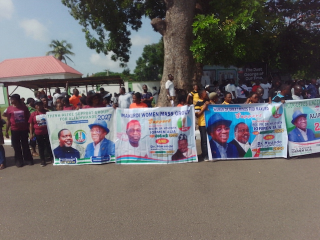 June 12: Pro-Tinubu, Alia supporters flood Makurdi streets in solidarity rally(Photos)