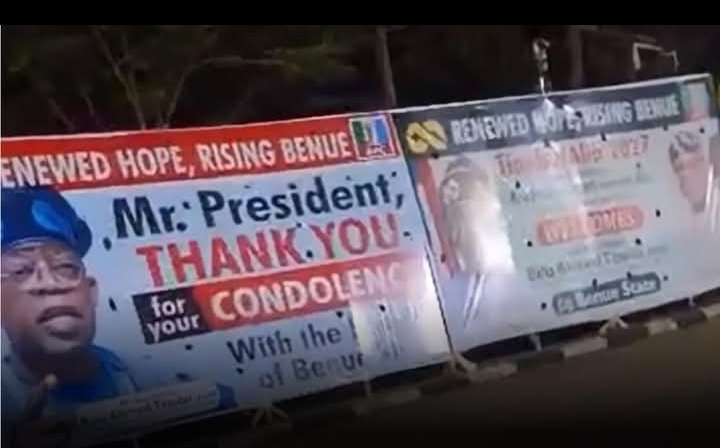 Benue residents question condolence banners ahead of Tinubu’s visit