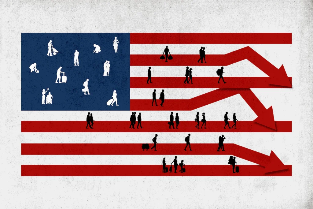U.S. on track to lose more immigrants than it gains for the first time in 50 years