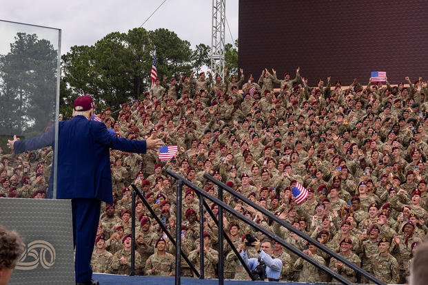 Dear leader: Troops at Trump’s Fort Bragg rally were pre-screened for looks, loyalty… ‘This was shameful’