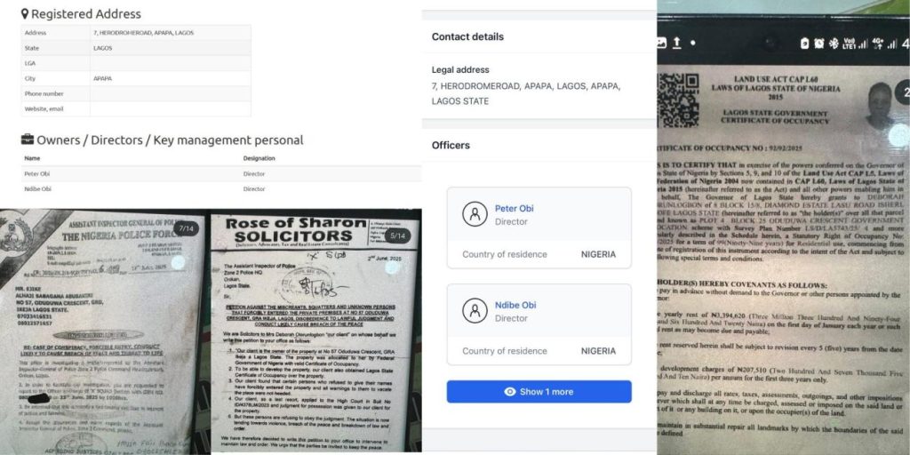 Legal documents name Oluwalogbon as owner of property Obi says belongs to brother