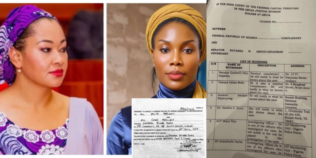 Despite declared wanted since 2016, FG lists Sandra Duru as witness against Natasha Akpoti