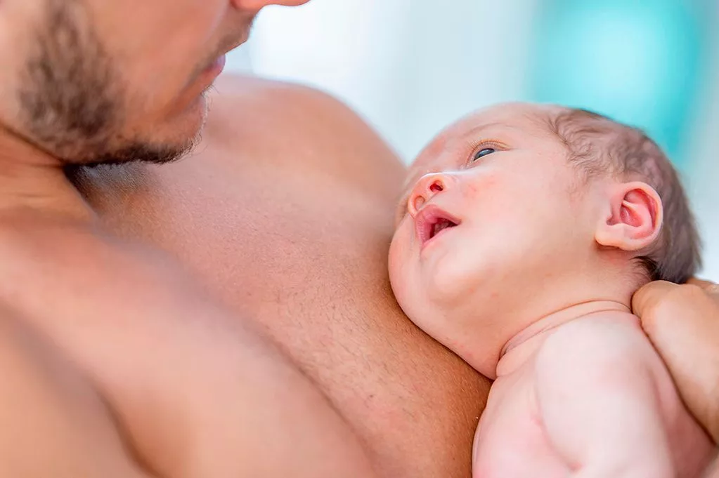 Baby girl develops male-like genitals after lying on dad’s hormone-treated chest