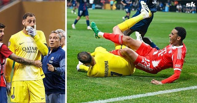 Donnarumma in tears after horror clash leaves Musiala with broken leg