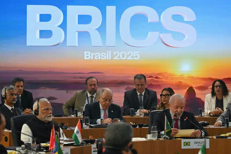 China says BRICS not aiming for confrontation after Trump tariff threat
