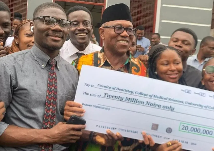 Peter Obi donates N20m to prevent expulsion of UNICAL dental students