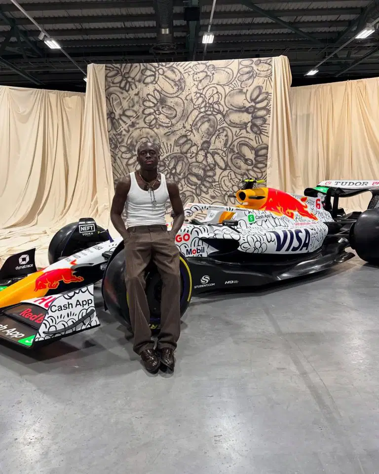 Olaolu Slawn makes history as first artist with art on a Formula 1 car