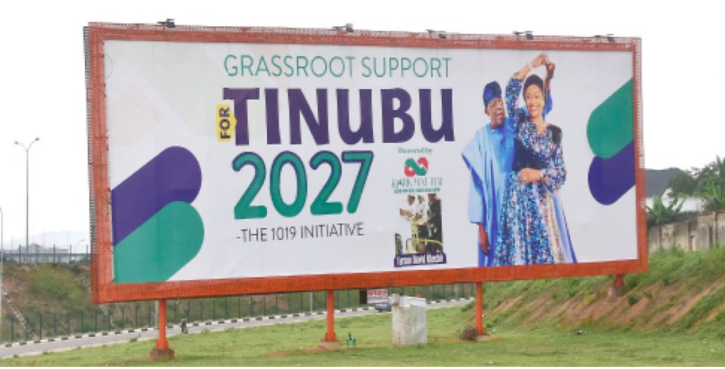 2027: Campaign posters of Tinubu spotted in Abuja spark legal, moral debate
