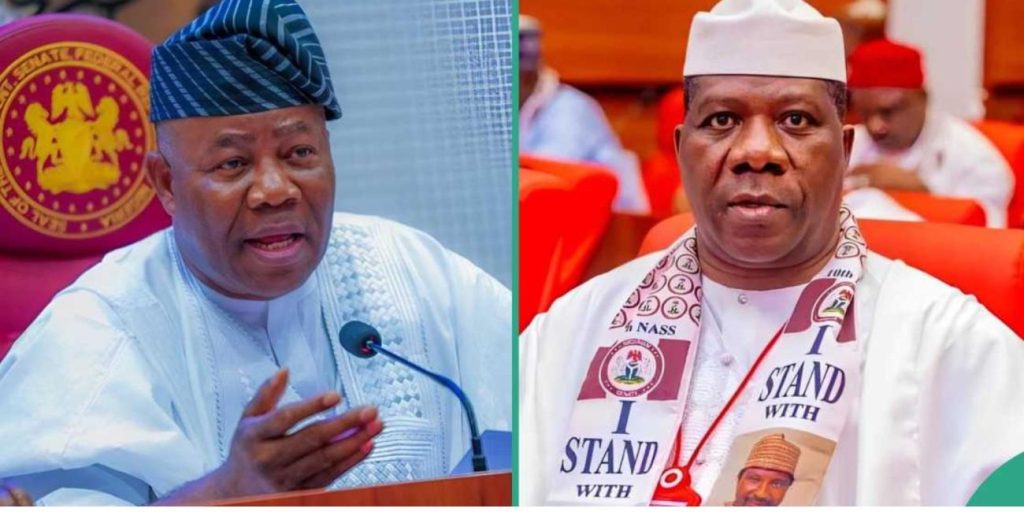 Heated Senate exchange sees Akpabio, Bamidele nearly come to physical confrontation