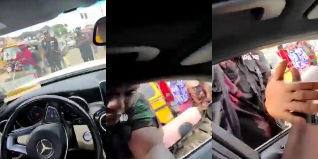 Video shows Nigerian policeman attacking motorist over AI glasses, tries to seize eyewear