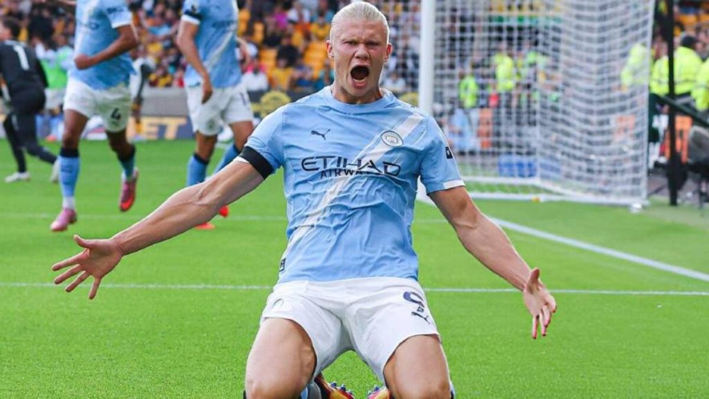 Haaland brace fires Manchester City to 4-0 win over Wolves