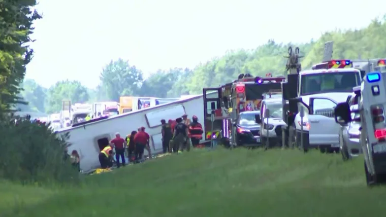 Tour bus crash near Buffalo leaves multiple dead, dozens injured