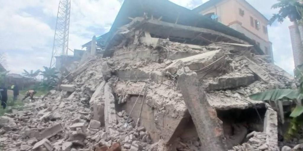 Workers trapped as three-storey building collapses near Anambra assembly complex