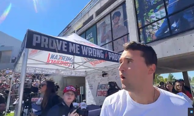 GRAPHIC: Charlie Kirk shot while speaking at Utah Valley University