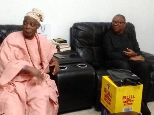 Peter Obi pays courtesy call on Olubadan designate, Ladoja
