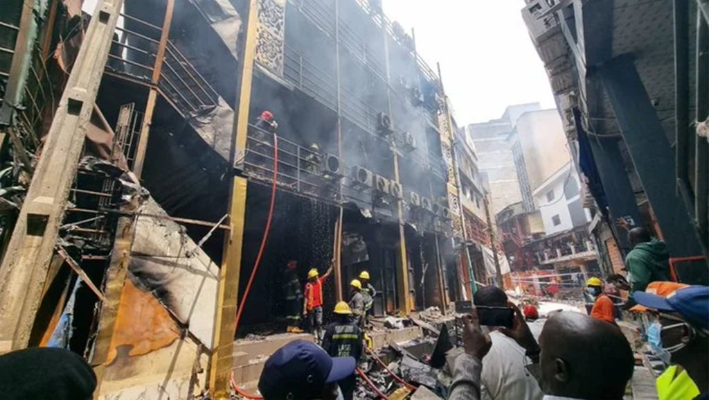 NEMA confirms Mandilas Market fire razed 200 shops, four buildings