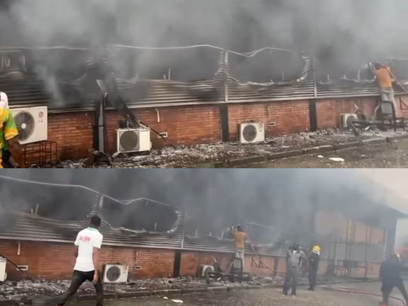 Fire guts section of Rivers state secretariat in Port Harcourt