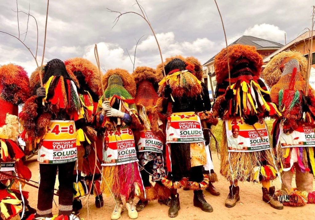 Onitsha elders condemn politicization of masquerades in Soludo’s re-election campaign