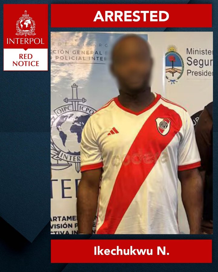 Argentina nabs Nigerian cybercrime fugitive in INTERPOL’s first Silver Notice arrest