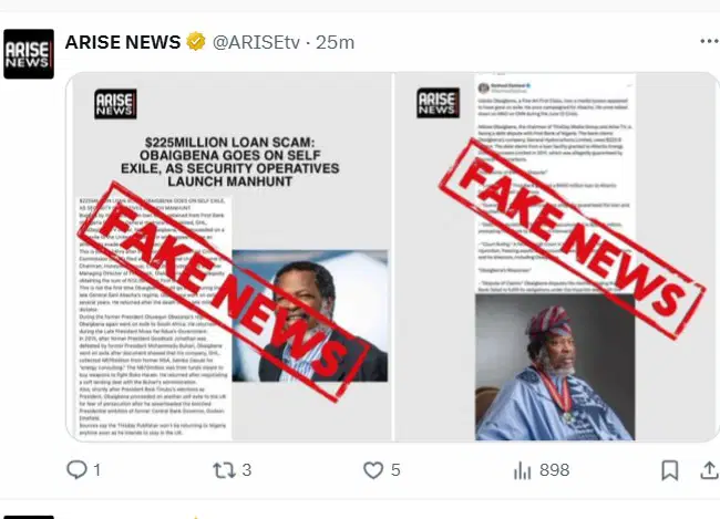 Obaigbena dismisses alleged exile report as fake news