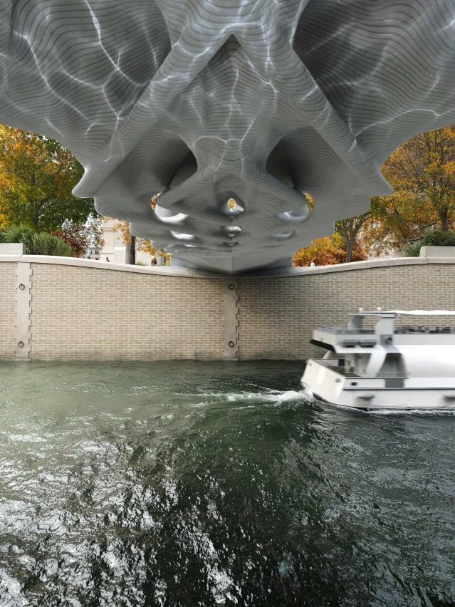 3D-printed bridge inspired by bones designed to absorb carbon