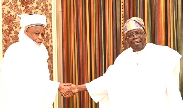 Tinubu, Sultan hold talks on unity and peace