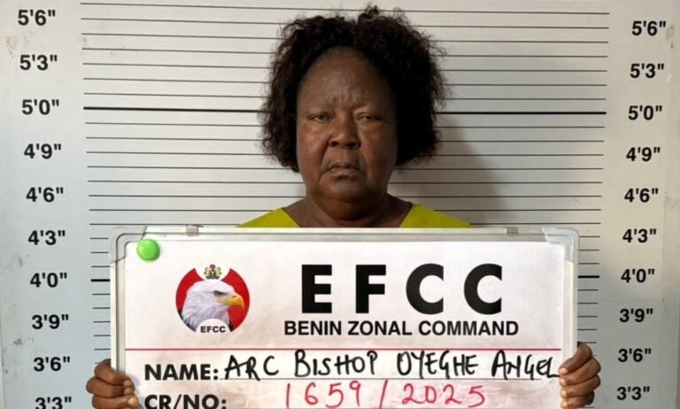 EFCC arrests female ‘archbishop’ over naira spraying on cow during service