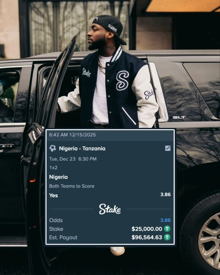 Davido wins ,000 betting on Super Eagles’ AFCON opener