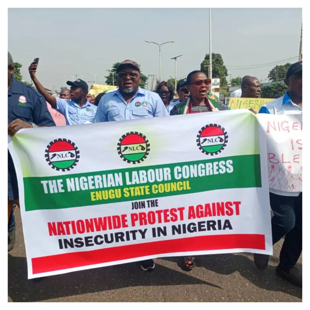 Enugu stands still as NLC protests insecurity