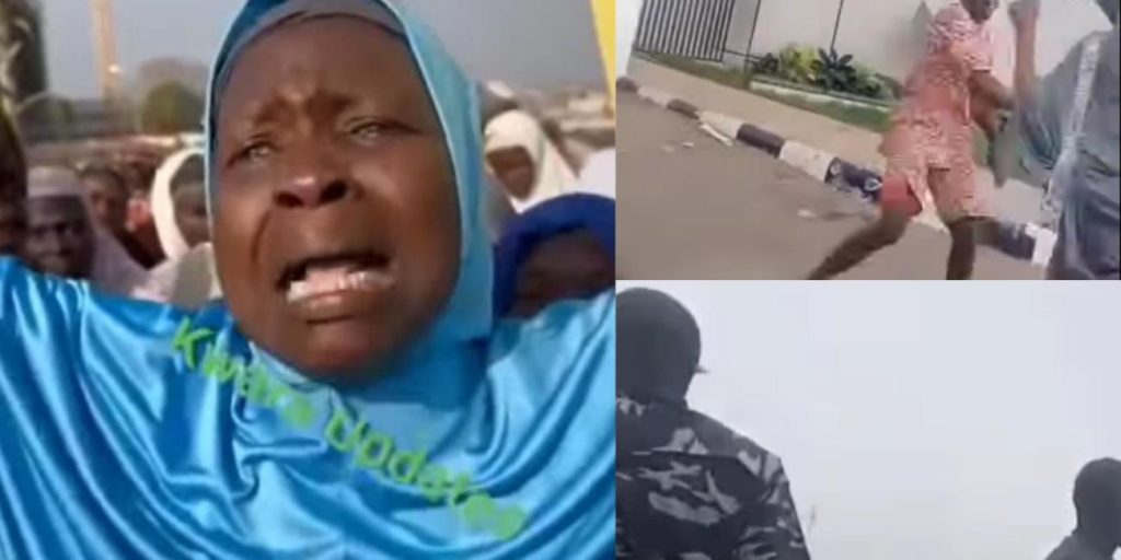 VIDEO: Kwara women protesting insecurity attacked, flogged by thugs at Govt. House
