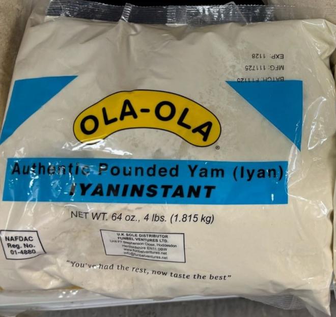 Canada withdraws Ola-Ola pounded yam over undeclared milk allergen Canada withdraws Ola-Ola pounded yam over undeclared milk allergen